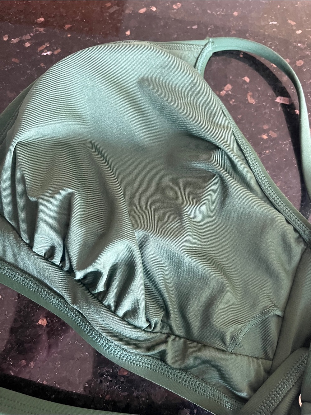 Cupshe Twist-Front Bikini Top in Army Green XL - Picture 8 of 10
